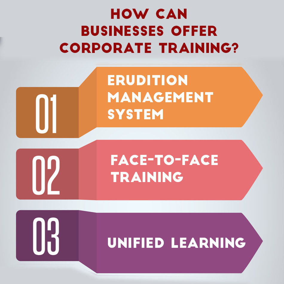 How can businesses offer corporate training?